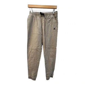 Hurley Boys Size Large Khaki Chino Joggers Elastic Waist